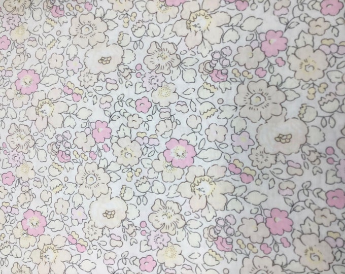 Tana lawn fabric from Liberty of London exclusive Betsy Pastel bleached print