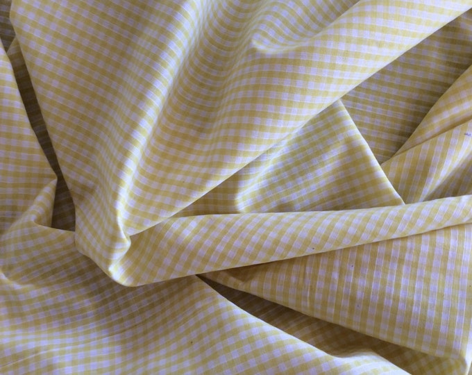 High quality Gingham polycotton poplin. Yellow no15