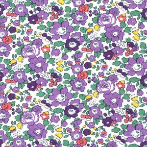 Tana lawn fabric from Liberty of London, Betsy Ann purple