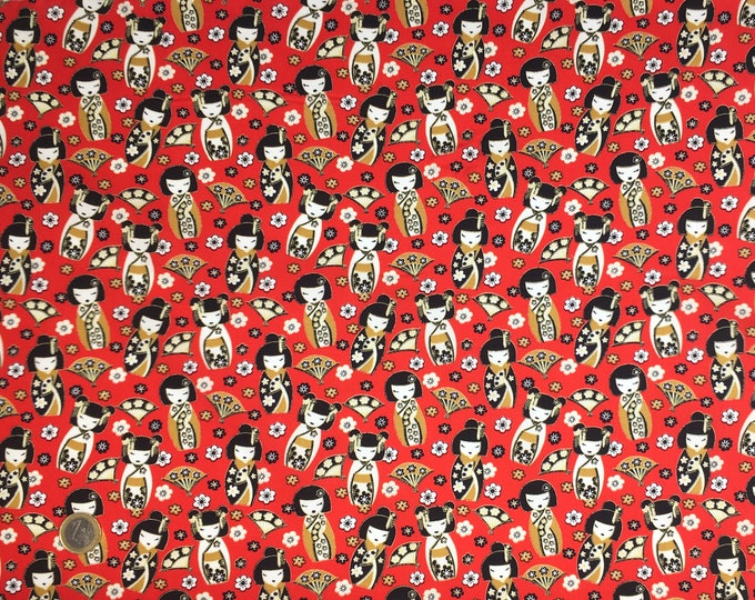 High quality cotton poplin, geisha  or Russian mariochka dolls