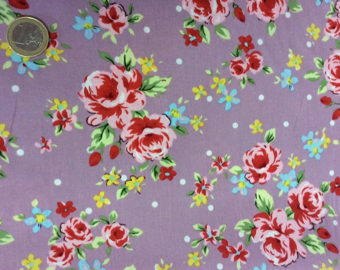 High quality cotton poplin dyed in Japan with Floral print