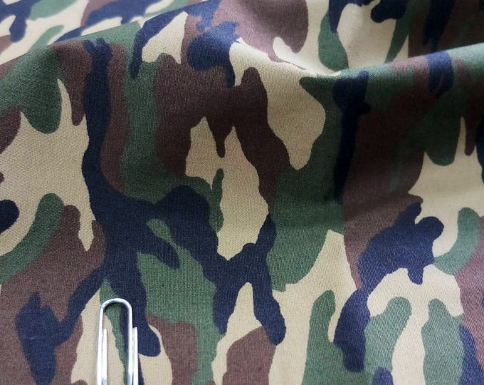 Cotton poplin with Army print