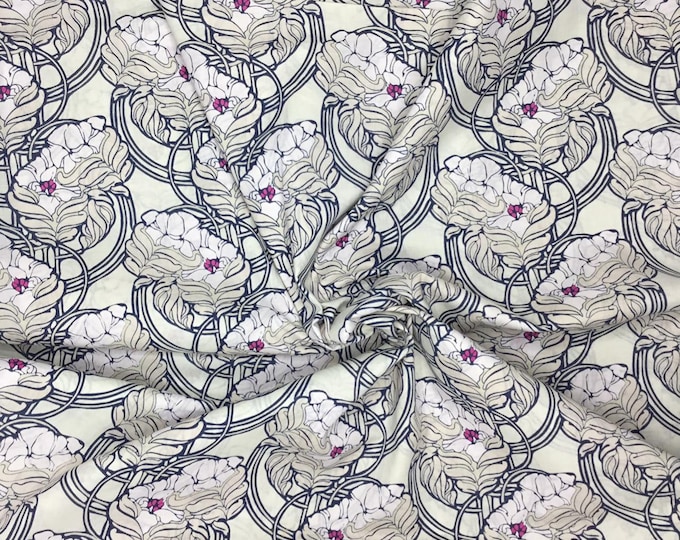 English Pima lawn cotton fabric, priced per 25cm. jugend print