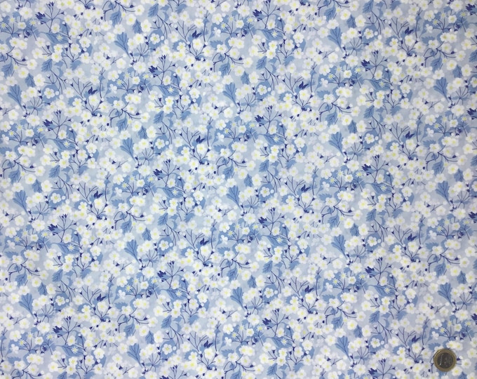 Tana lawn fabric from Liberty of London, Mitsi myosotis