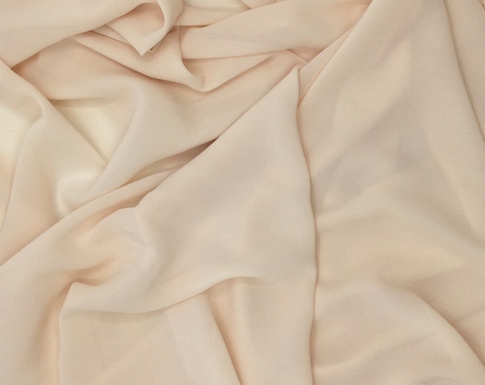 High quality Faux Silk Chiffon. Nude N24