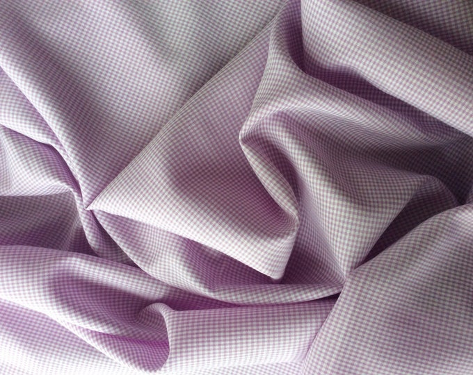 Cotton poplin lilac checks no15