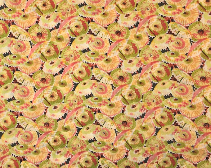 English Pima lawn cotton fabric, Autumn Umbrellas