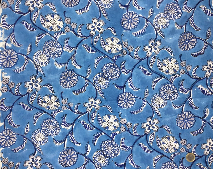 Indian block printed cotton muslin, hand made. Riviera Jaipur blockprint