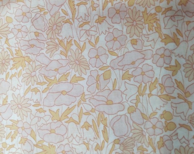 Tana lawn fabric from Liberty of London, bleached Poppy and Daisy