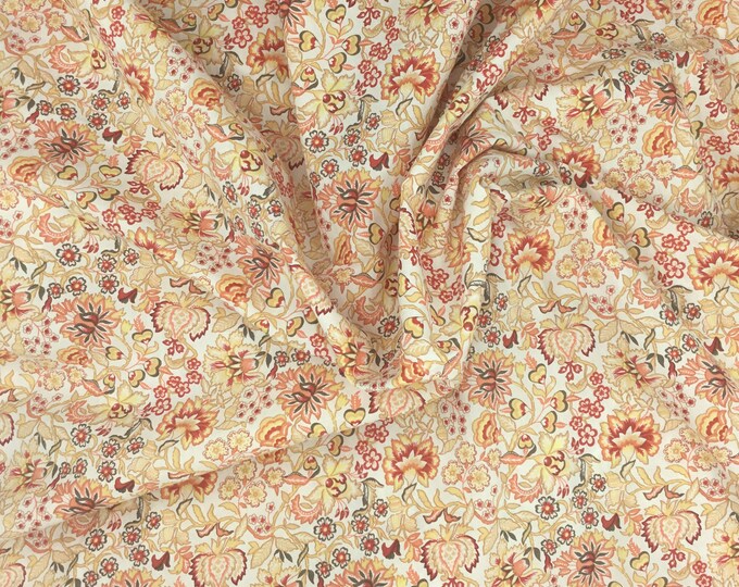 English Pima lawn cotton fabric, priced per 25cm. Floral paisley print