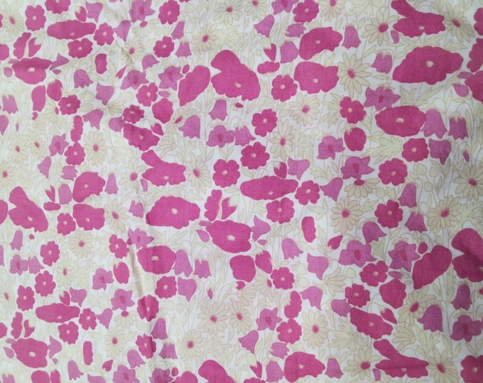 Tana lawn fabric from Liberty of London, bleached Poppy and Daisy