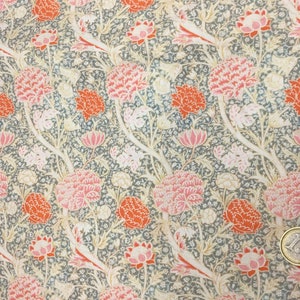 English William Morris cotton poplin, Cray, bleached