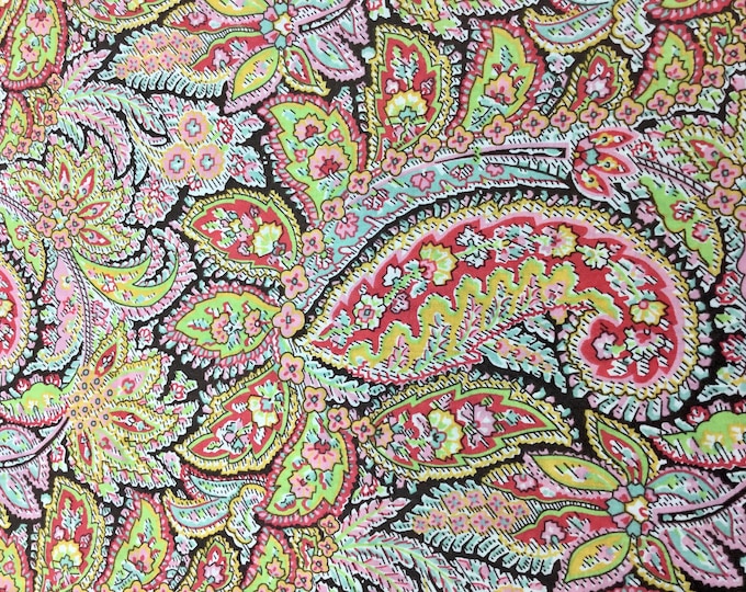 English Pima lawn cotton fabric, Lollypop paisley