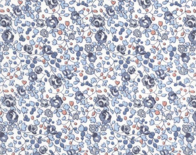 Tana lawn fabric from Liberty of London exclusive Ellise blue