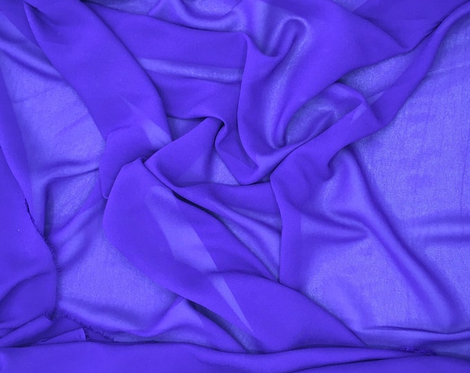 High quality Faux Silk Chiffon. Purple n54