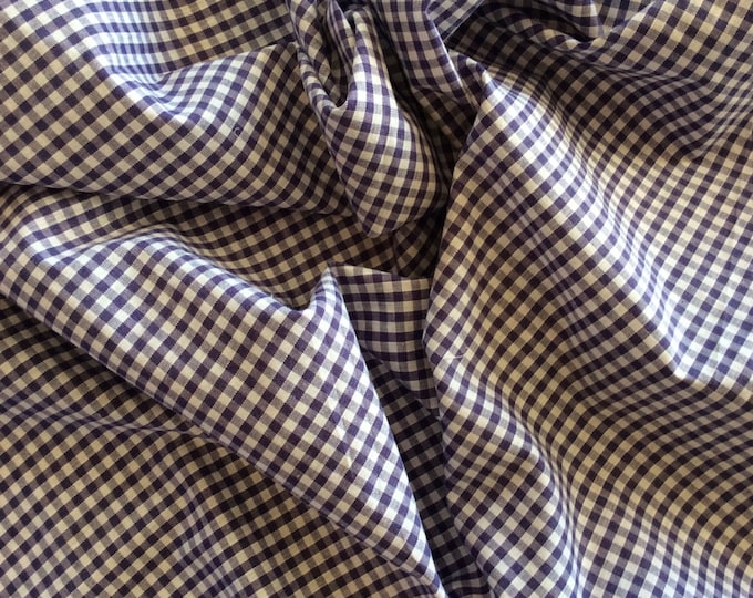 High quality Gingham polycotton poplin. Purple