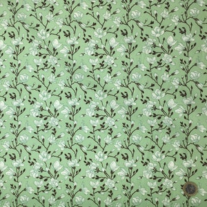 High quality cotton poplin dyed in Japan with flowers and foliage print