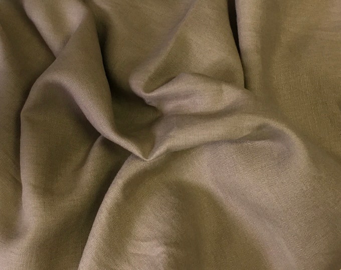 Heavy, washed linen, perfect for clothing and home accessories, taupe