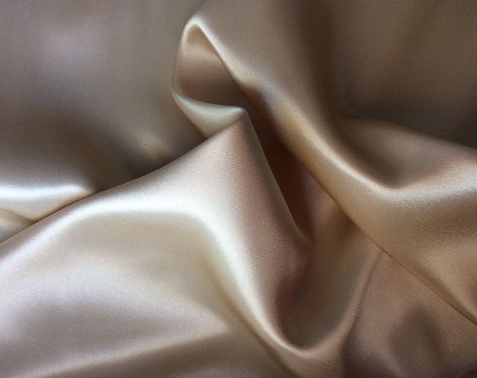 High quality silky sateen, very close to genuine silk sateen. Cream No2