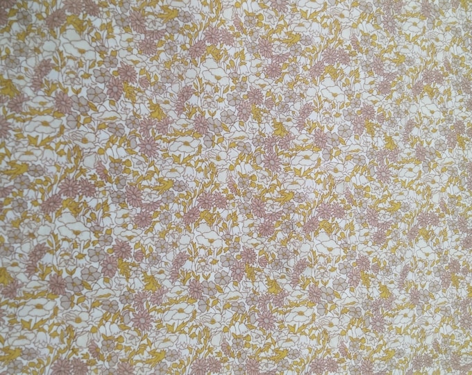 Tana lawn fabric from Liberty of London, bleached Poppy and Daisy