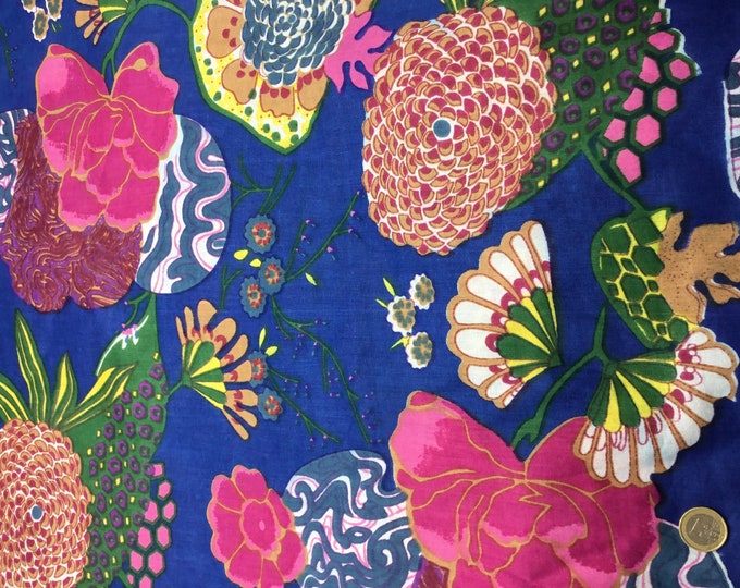 Indian block printed cotton muslin, hand made. Ocean Jaipur blockprint