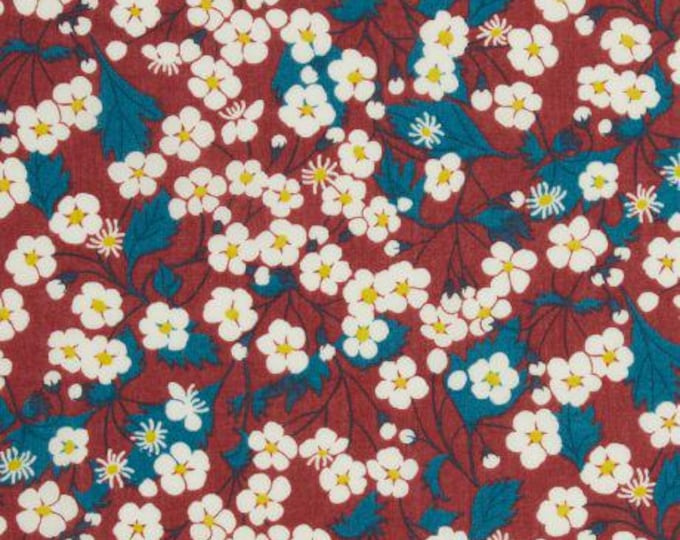 Tana lawn fabric from Liberty of London, Mitsi Bordeaux E