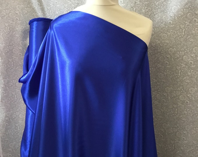 Royal blue nr85, High quality silky satin back, close to genuine silk crepe, backed crepe.