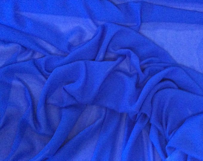 High quality Faux Silk Chiffon. Royal Blue No58