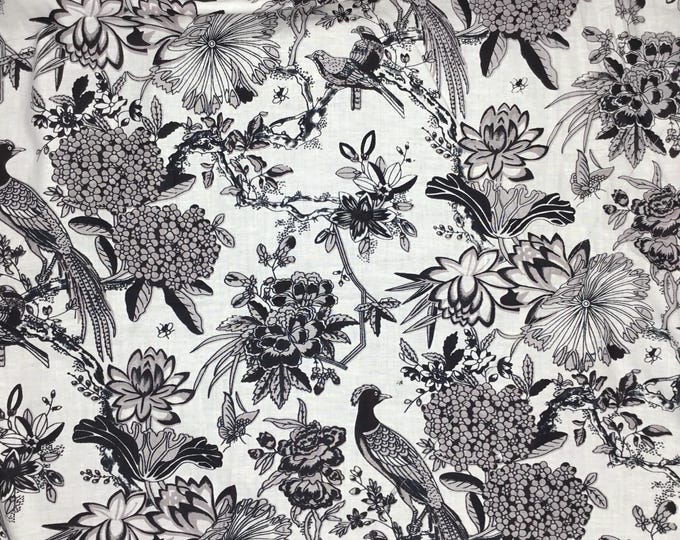 Indian block printed cotton voile, hand made. Jaipur exotic garden