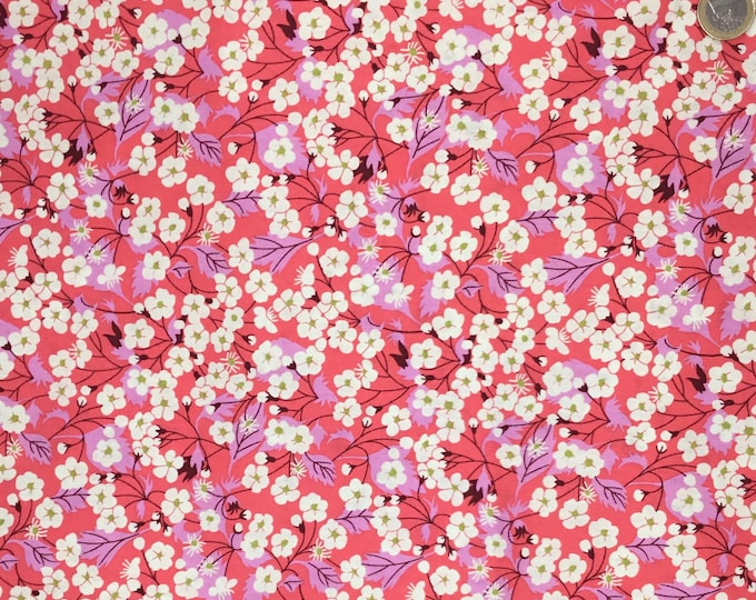 Tana lawn fabric from Liberty of London, Mitsi coral