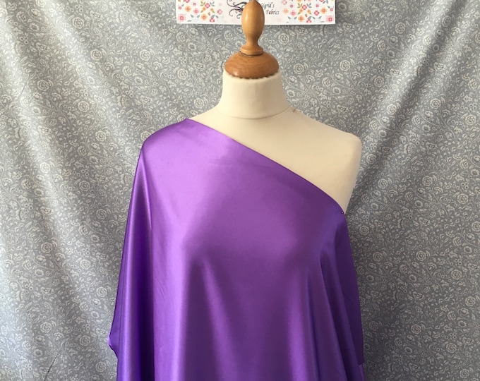 Lilac nr22, High quality silky satin back, close to genuine silk crepe, backed crepe.