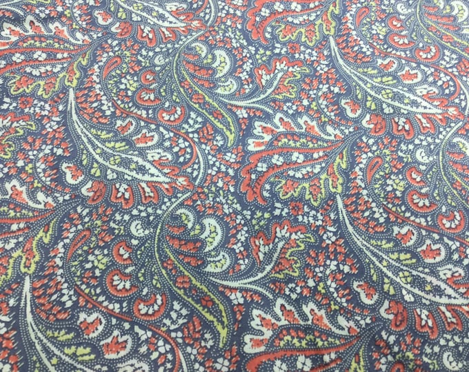 English Pima lawn cotton fabric, Paisley Tibet