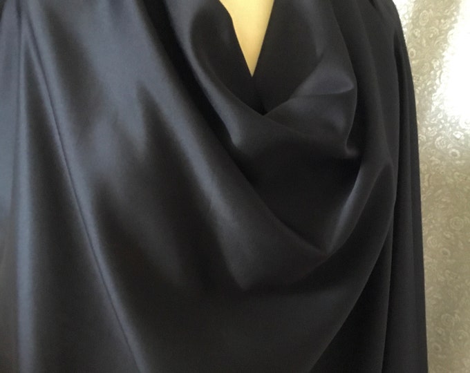 High quality faux silk satin, close to genuine silk. Black