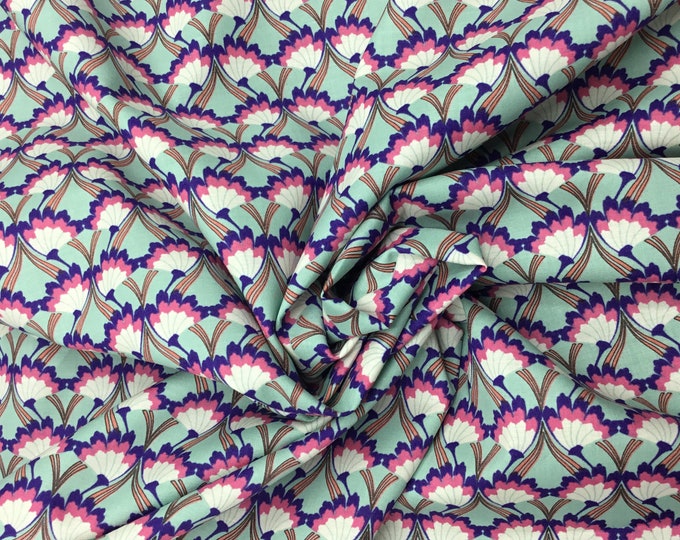 English Pima lawn cotton fabric, Japanese garden