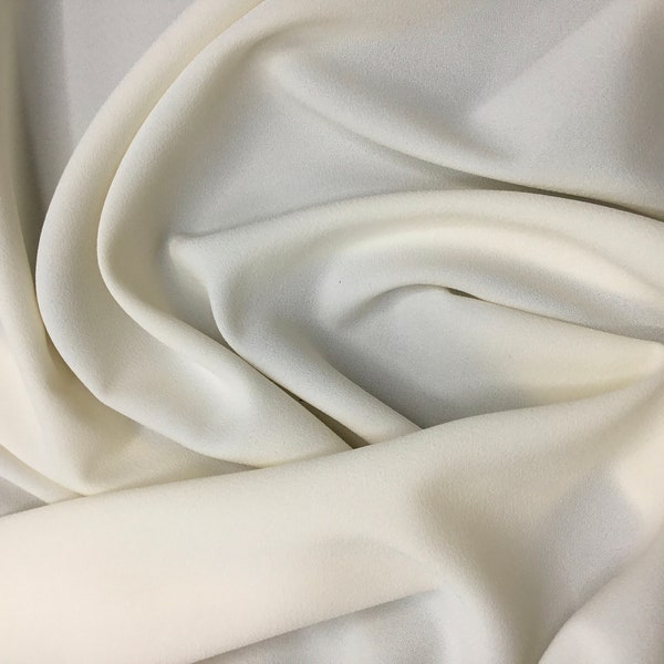 Crêpe mousseline simili soie, spécial robe de mariée, ivoire clair ou écru no2 gamme 3409