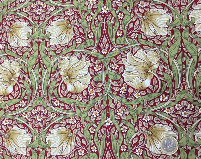 English Pima lawn cotton fabric, red Jugend