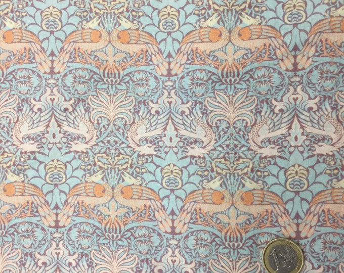 English William Morris cotton poplin, Birds, bleached