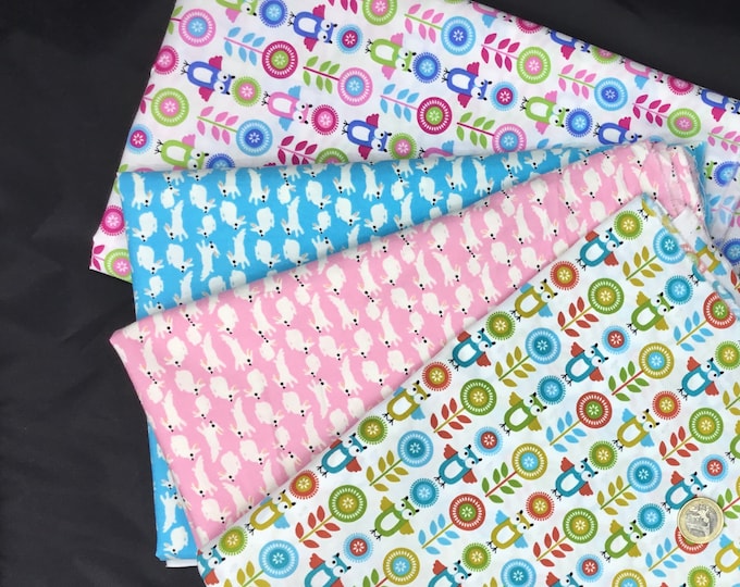 Total 1m (4pc, 25cm*1m12) children print cotton poplin