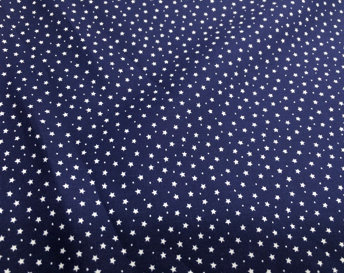 oekotex certified cotton poplin, with stars on navy