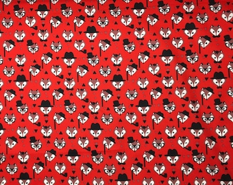 High quality cotton poplin. Mister Fox, red