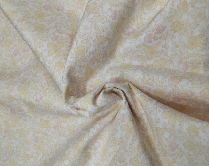 Liberty of London tana lawn cotton fabric bleached Helena's Meadows prnt