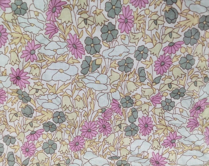 Tana lawn fabric from Liberty of London, bleached Poppy and Daisy