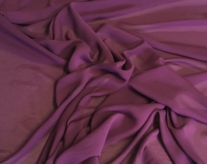 High quality Faux Silk Chiffon. Dark violet or light eggplant nr41