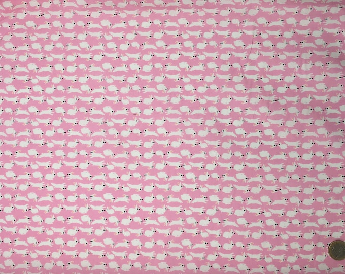 High quality cotton poplin dyed in Japan, rabbit print