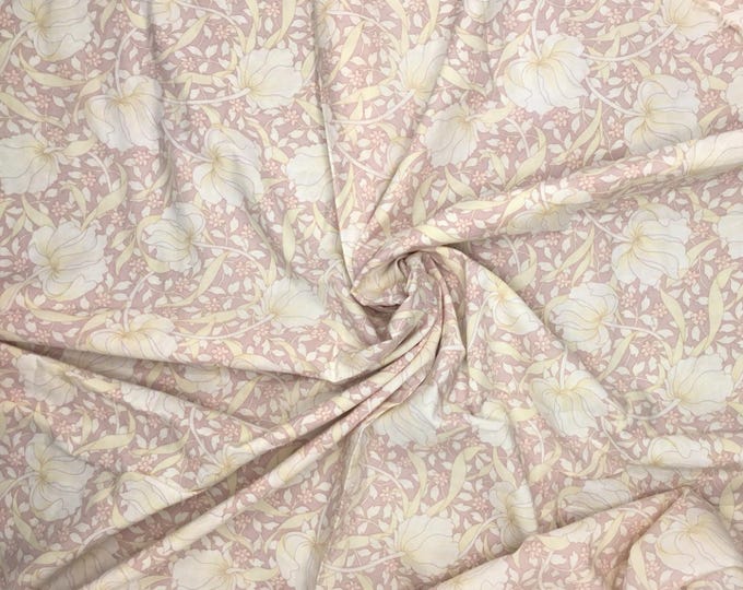 English Pima lawn cotton fabric, bleached jugend print