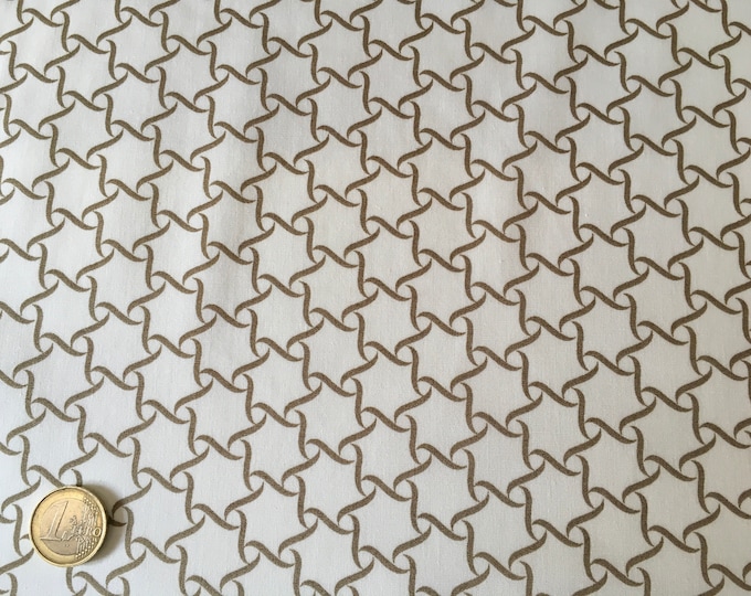 High quality cotton poplin dyed in Japan with geometrical print