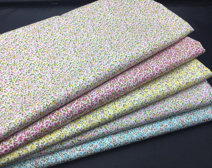 1m25 (5pc, 25cm*1m12) floral cotton poplin