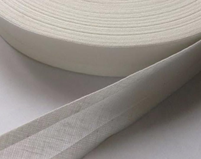 25m or 27 yards polycotton bias binding, off-white