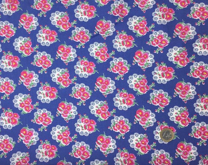 High quality cotton poplin dyed in Japan with Floral print