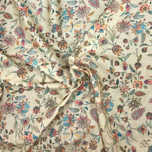 English Pima lawn cotton fabric, English flowers
